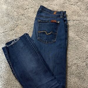 7 For All Mankind Dark Blue Skinny Jeans